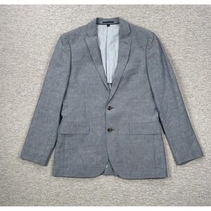 J. Crew Blazer Mens 38R Blue Ludlow Wool Linen Italian Cloth City Office READ